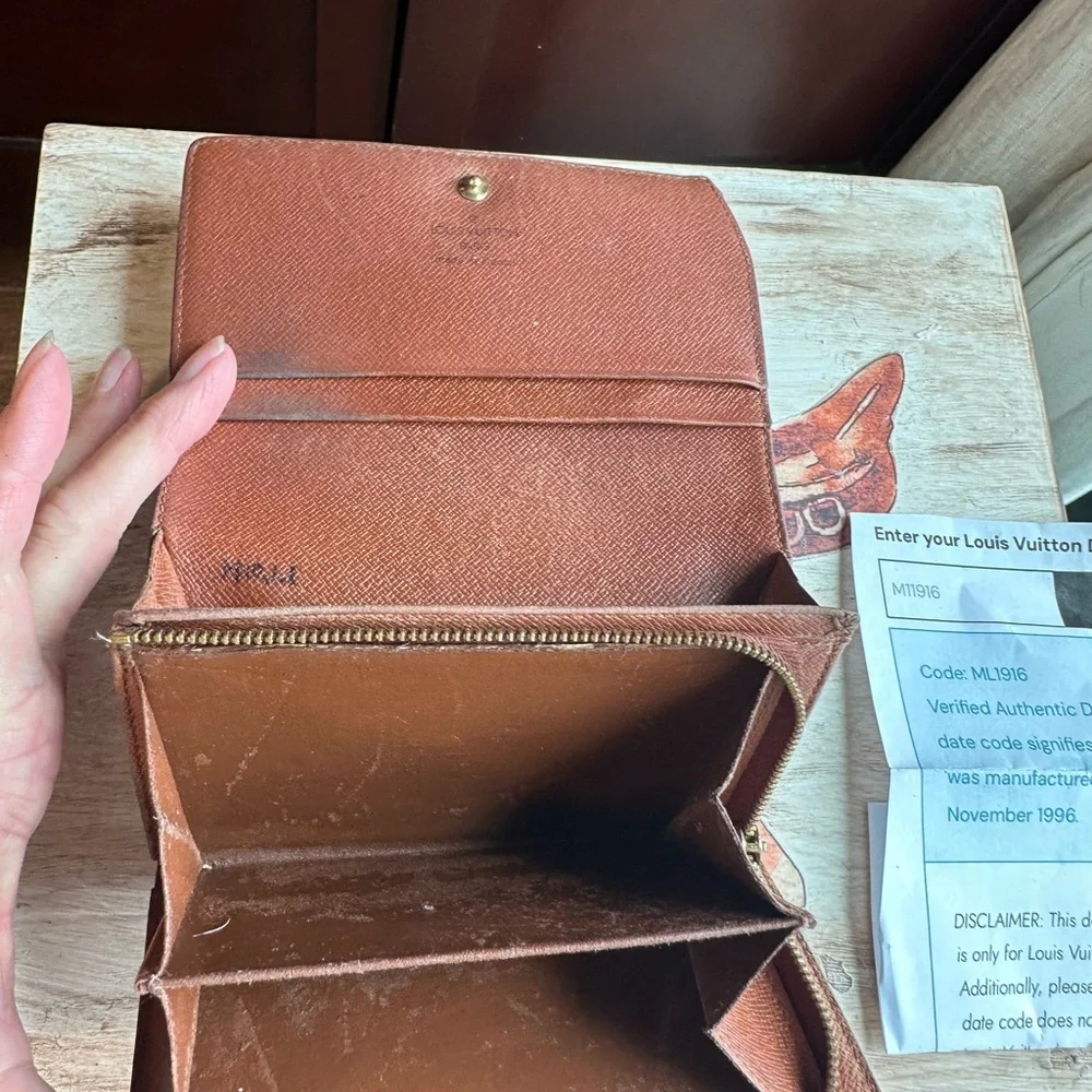 LLouis Vuitton Monogram Porte Monnaie Tresor Wallet